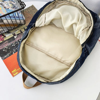 Denim Street Fashion Backpack – Waterproof, 14" Laptop, 20–35L